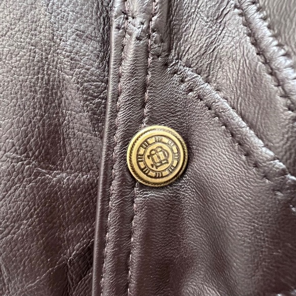 Duke Haband Mens Patchwork Genuine Leather Vest Brown Mosaic Biker Size M - Picture 3 of 5